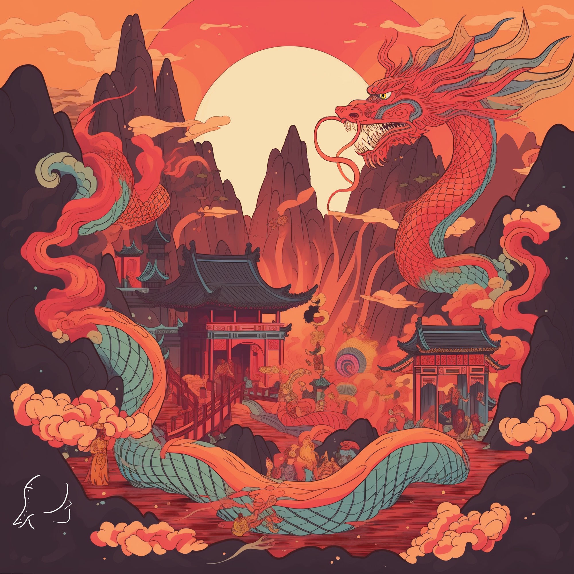 雨落下风又吹